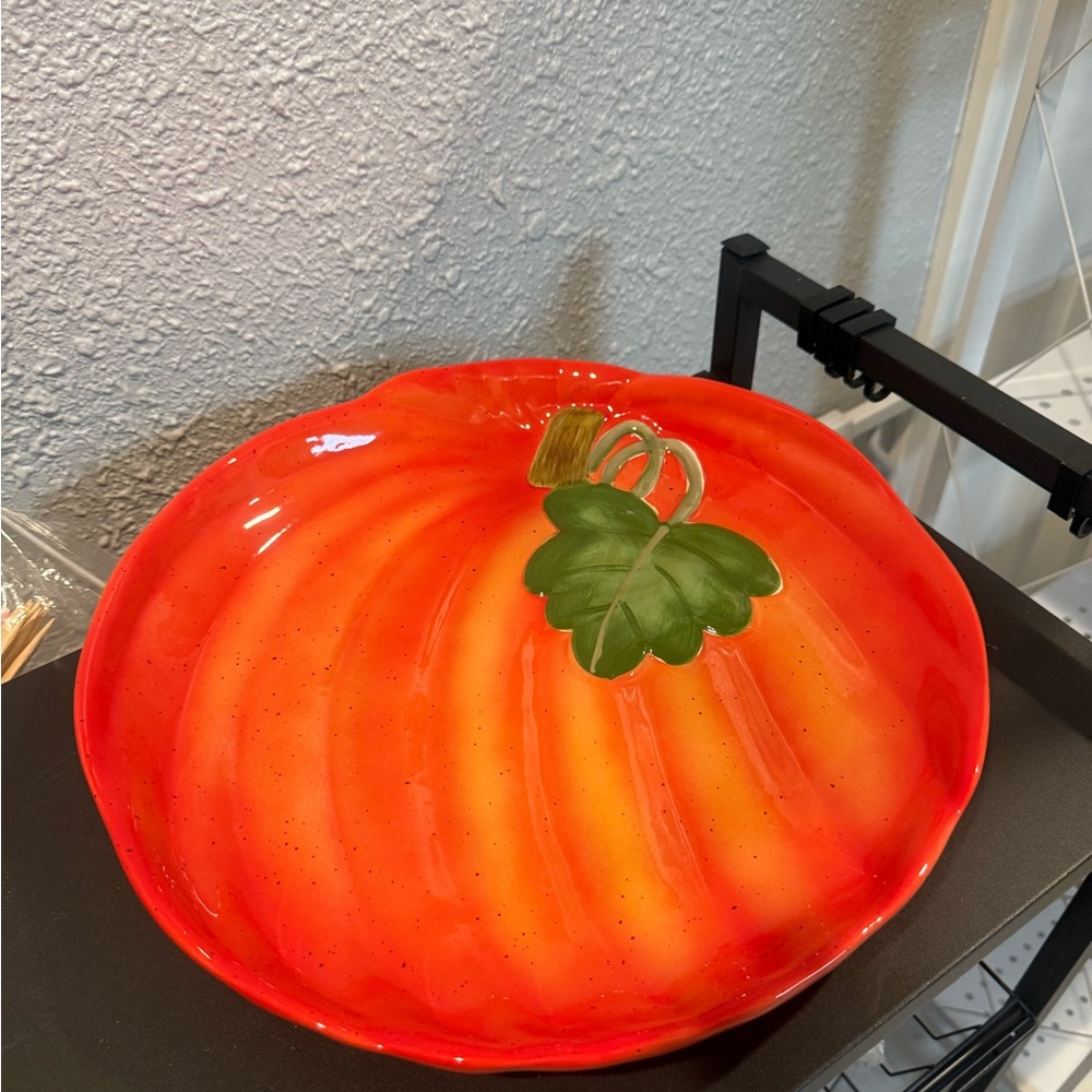 Home & Garden Party Vibrant Pumpkin-Shaped Serveware Bowl